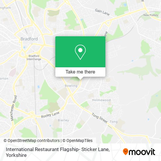 International Restaurant Flagship- Sticker Lane map
