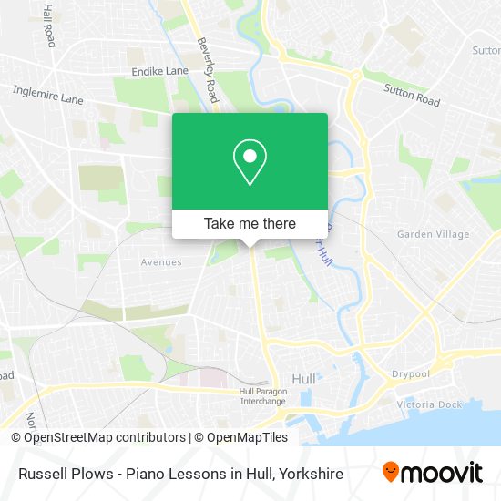 Russell Plows - Piano Lessons in Hull map