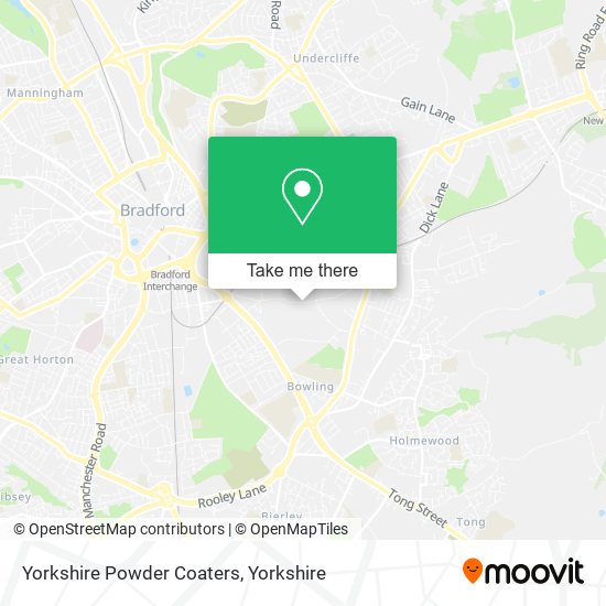 Yorkshire Powder Coaters map