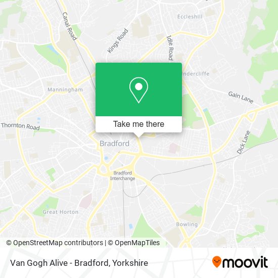 Van Gogh Alive - Bradford map