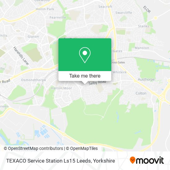 TEXACO Service Station Ls15 Leeds map