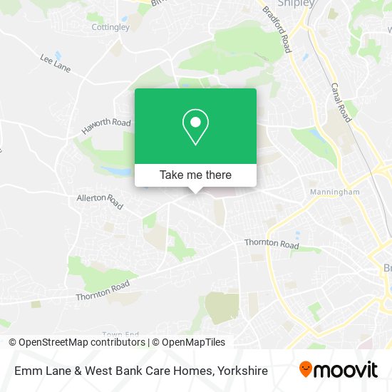 Emm Lane & West Bank Care Homes map