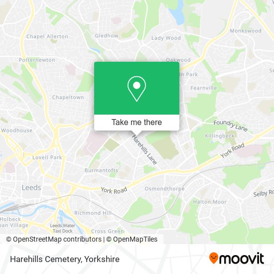 Harehills Cemetery map