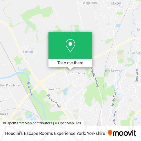 Houdini's Escape Rooms Experience York map