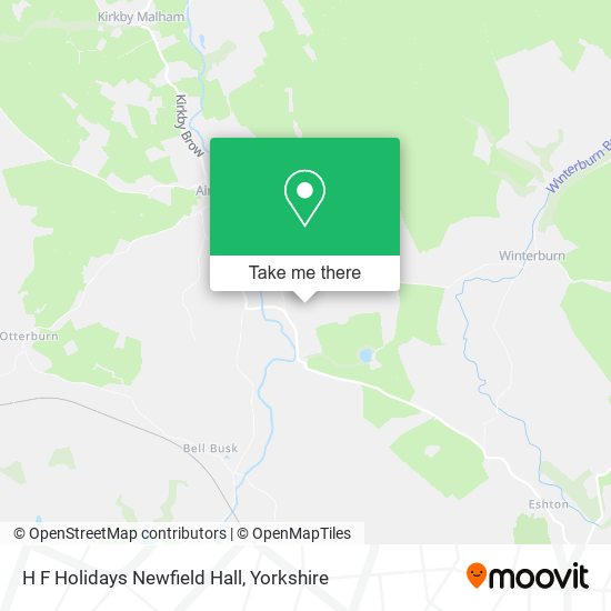 H F Holidays Newfield Hall map