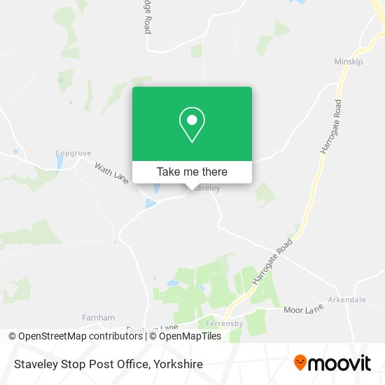 Staveley Stop Post Office map