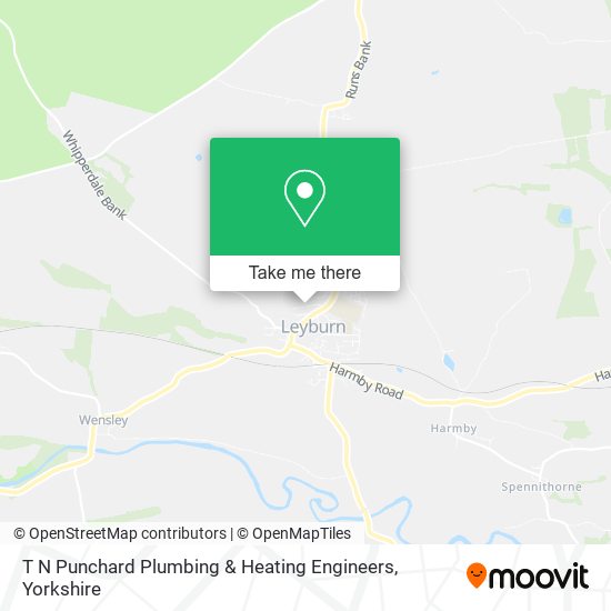 T N Punchard Plumbing & Heating Engineers map