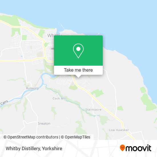 Whitby Distillery map