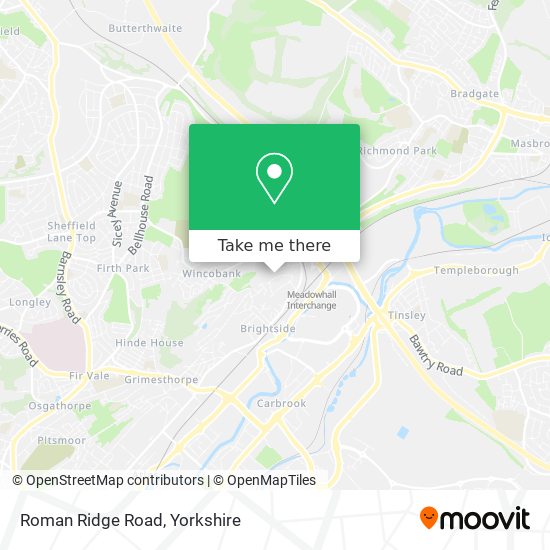 Roman Ridge Road map