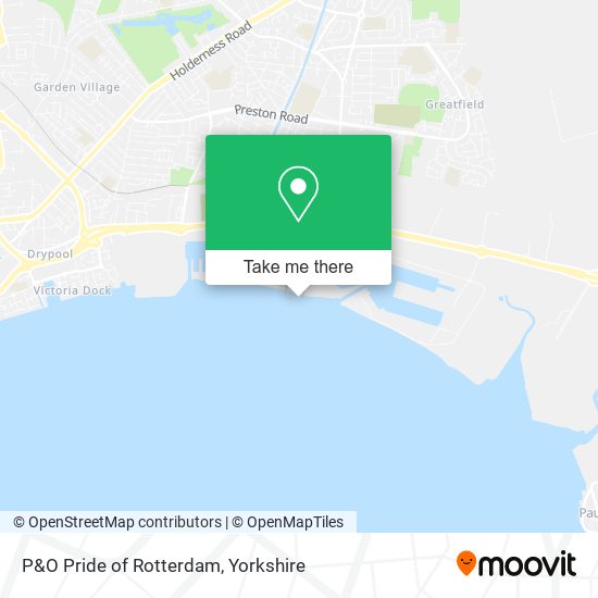 P&O Pride of Rotterdam map