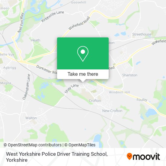 West Yorkshire Police Driver Training School map