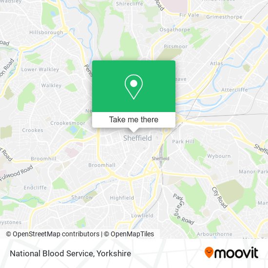 National Blood Service map