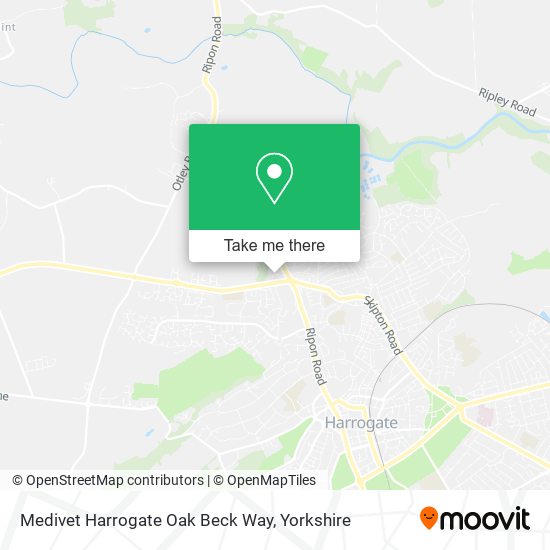 Medivet Harrogate Oak Beck Way map