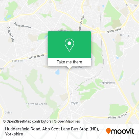 Huddersfield Road, Abb Scot Lane Bus Stop (NE) map