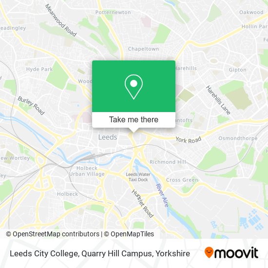 Leeds City College, Quarry Hill Campus map