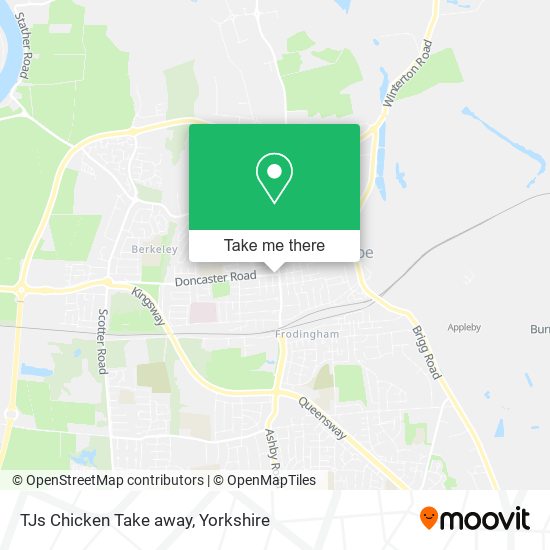TJs Chicken Take away map