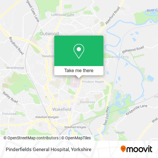 Pinderfields General Hospital map