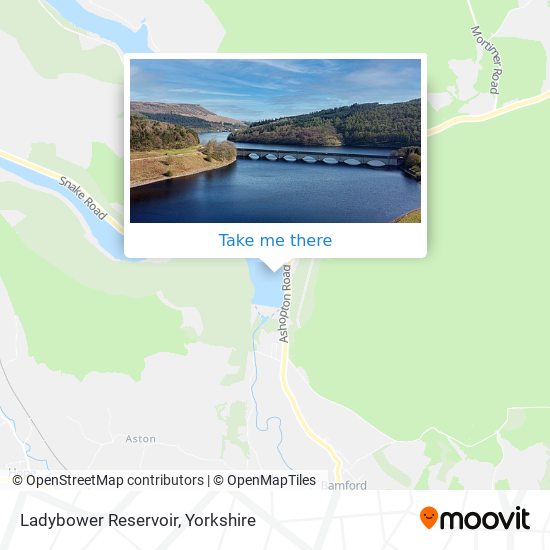 Ladybower Reservoir map