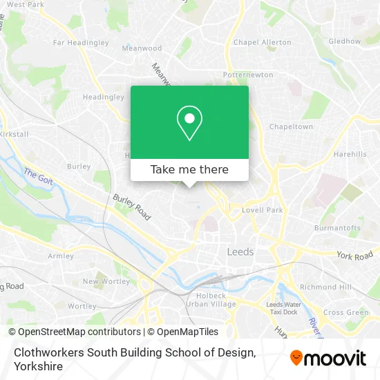 Clothworkers South Building School of Design map