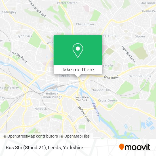 Bus Stn (Stand 21), Leeds map