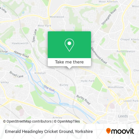 Emerald Headingley Cricket Ground map