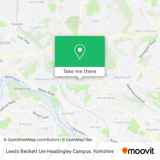 Leeds Beckett Uni-Headingley Campus map