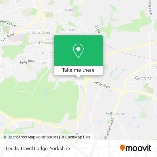 Leeds Travel Lodge map