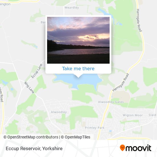 Eccup Reservoir map