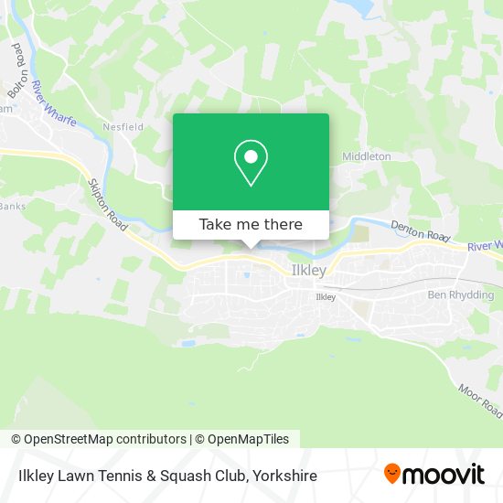 Ilkley Lawn Tennis & Squash Club map