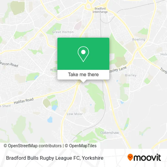 Bradford Bulls Rugby League FC map