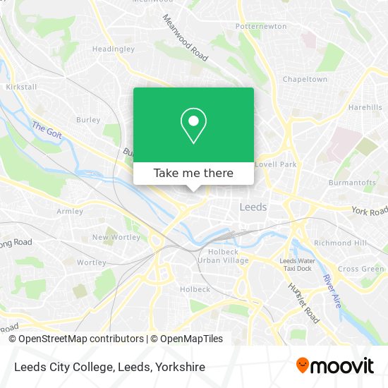 Leeds City College, Leeds map