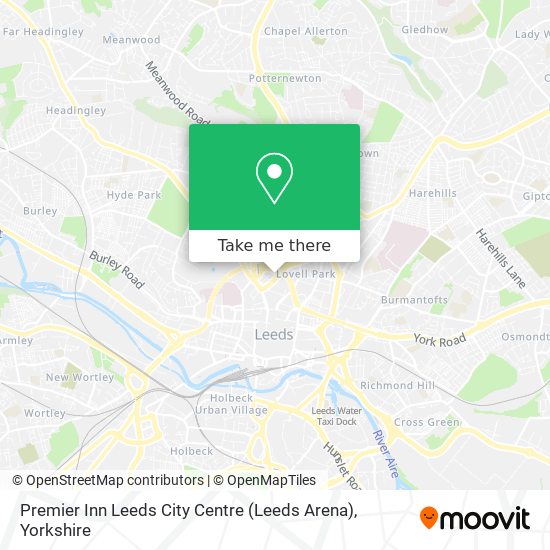 Premier Inn Leeds City Centre (Leeds Arena) map