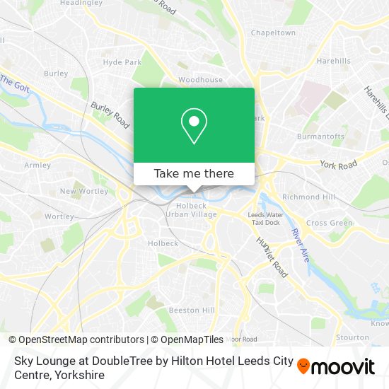 Sky Lounge at DoubleTree by Hilton Hotel Leeds City Centre map