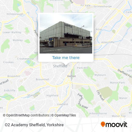 O2 Academy Sheffield map