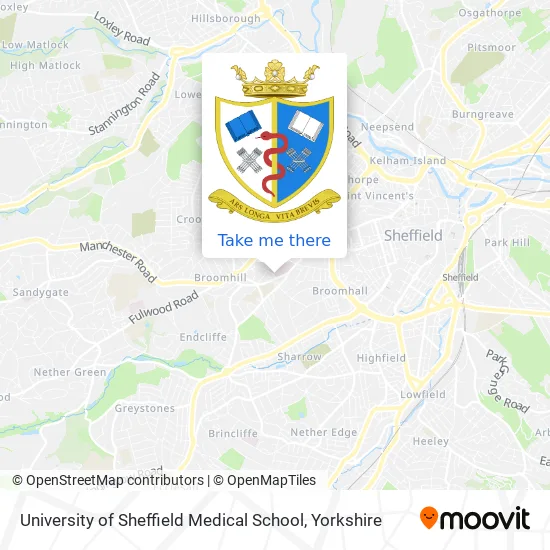 University of Sheffield Medical School map