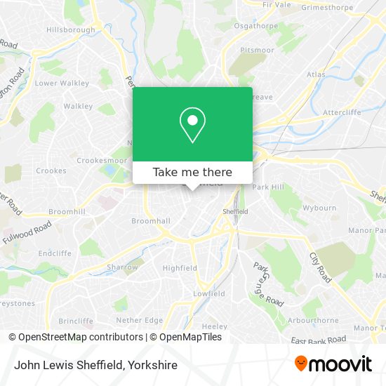 John Lewis Sheffield map