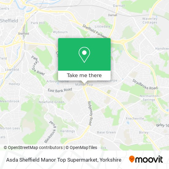 Asda Sheffield Manor Top Supermarket map