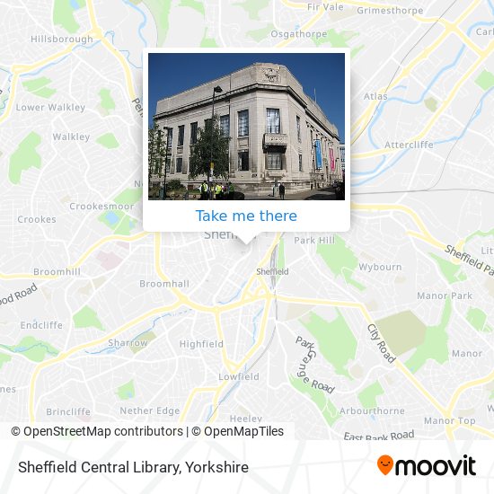 Sheffield Central Library map