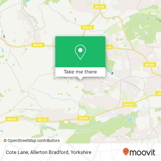 Cote Lane, Allerton Bradford map
