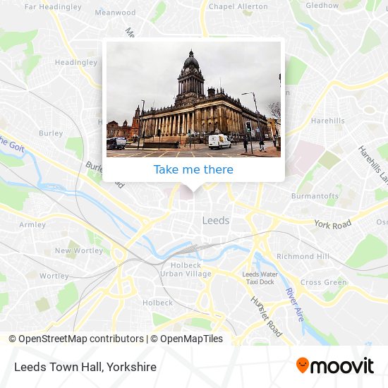 Leeds Town Hall map