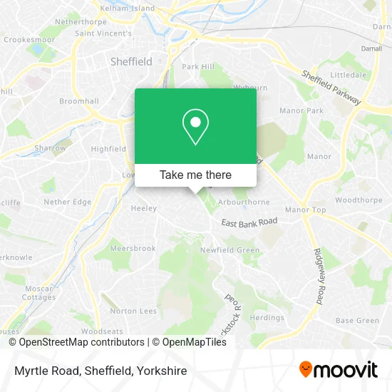 Myrtle Road, Sheffield map
