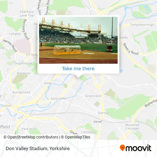 Don Valley Stadium map