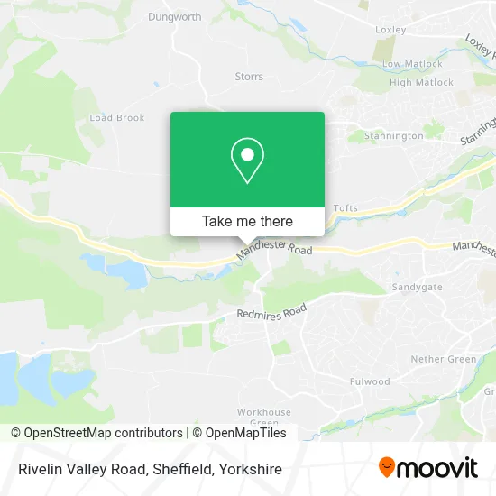 Rivelin Valley Road, Sheffield map