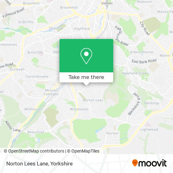 Norton Lees Lane map