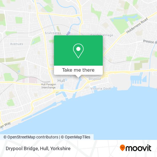 Drypool Bridge, Hull map