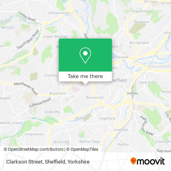 Clarkson Street, Sheffield map