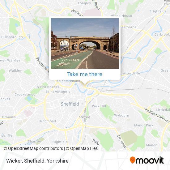 Wicker, Sheffield map