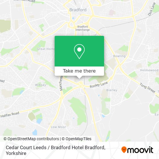 Cedar Court Leeds / Bradford Hotel Bradford map