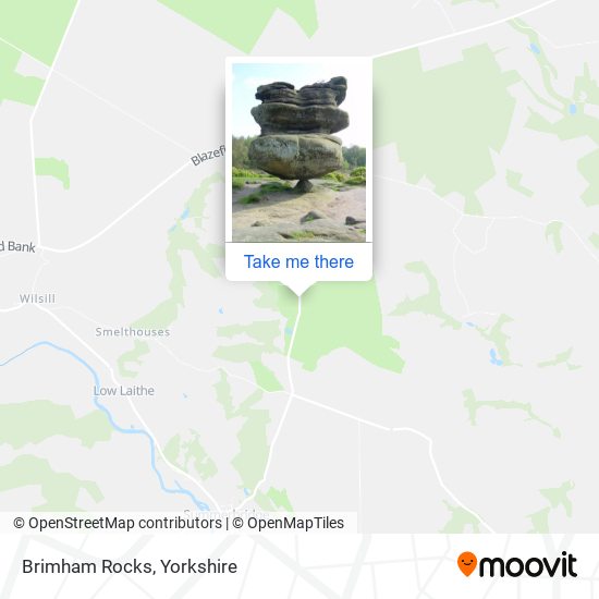 Brimham Rocks map