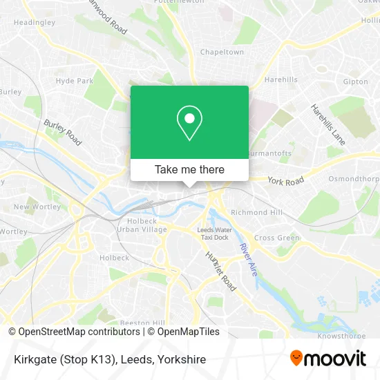 Kirkgate (Stop K13), Leeds map